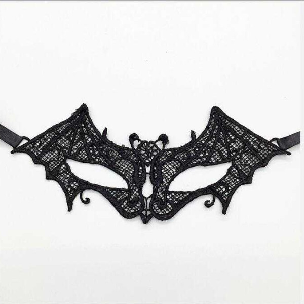 Halloween Mask Bat Lace Design